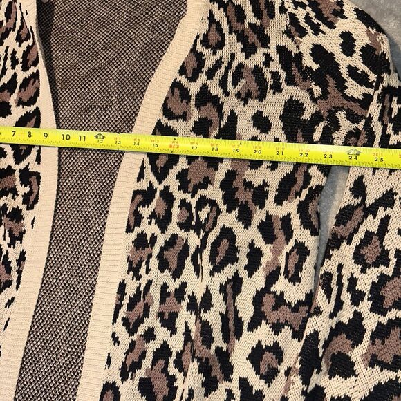 UMGEE Cheeta Print Floor Length Cardigan Long Sleeve Size XL - Picture 4 of 6